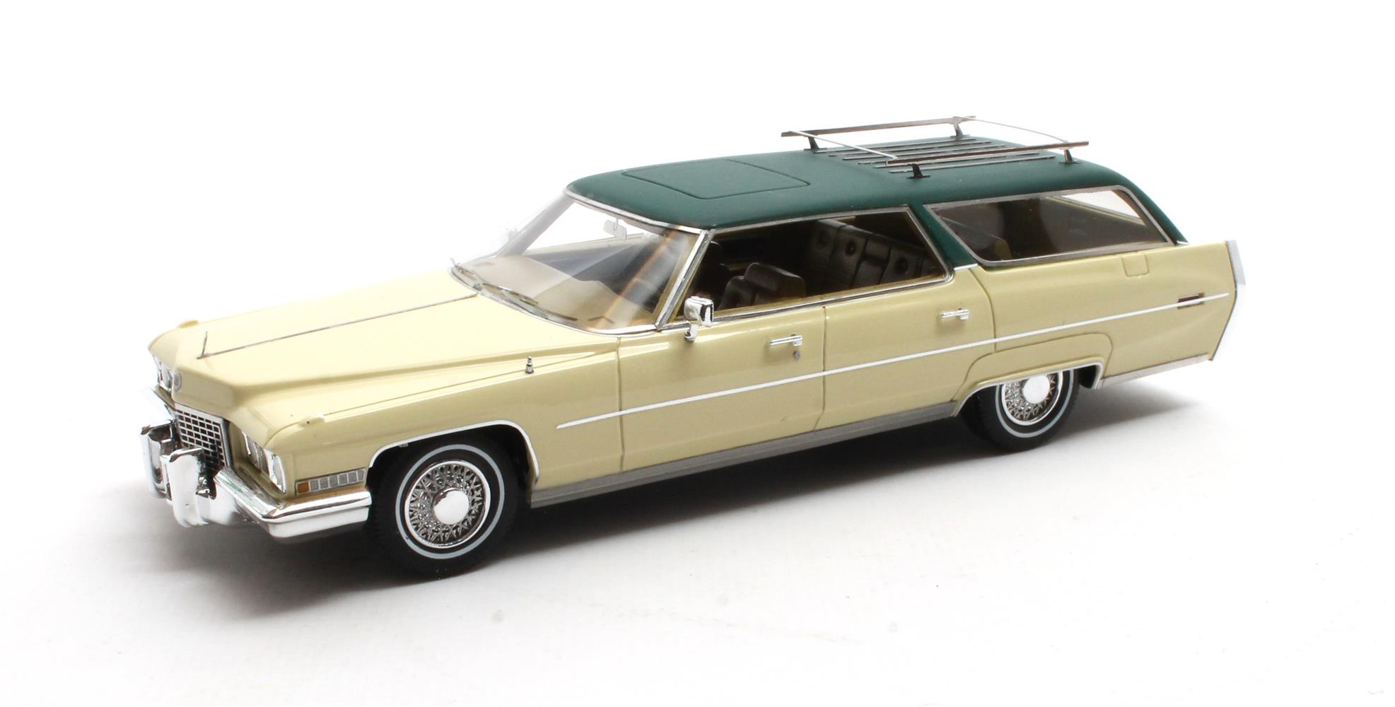 Cadillac deVille Wagon Dean Martin 1972 Creme/Groen - 1:43  Cadillac deVille Wagon Dean Martin 1972 Creme/Groen - 1:43